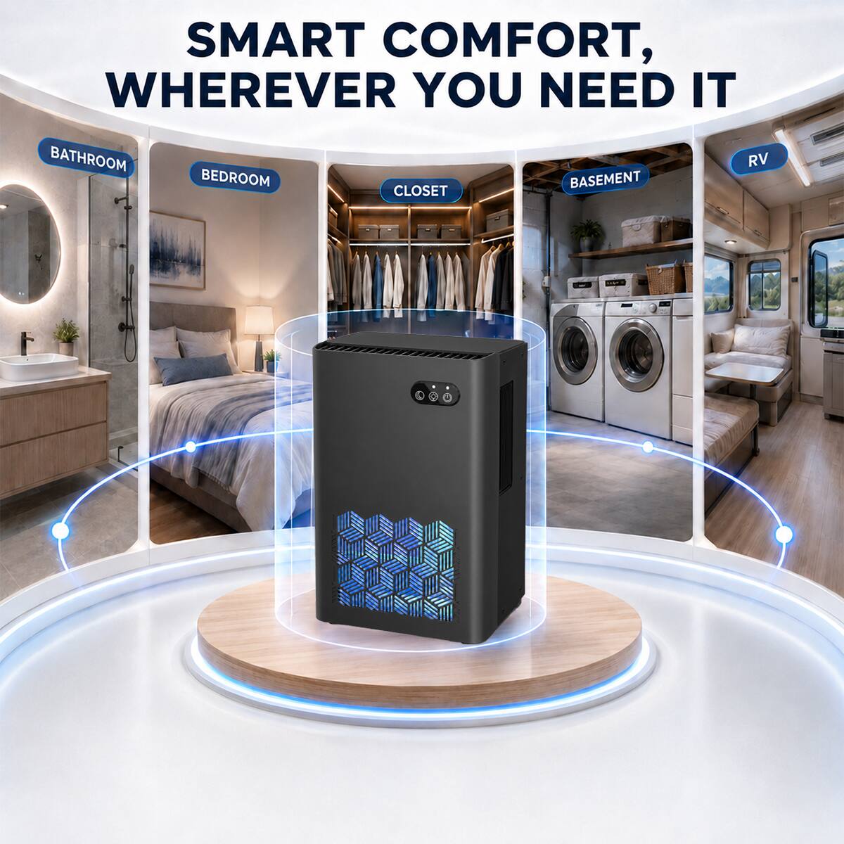 SMART COMFORT, WHEREVER YOU NEED IT  
BATHROOM  
BEDROOM  
CLOSET  
BASEMENT  
RV