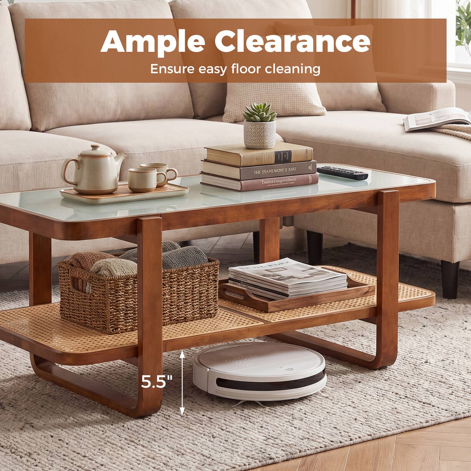 Ample Clearance  
Ensure easy floor cleaning

STANEMONE  
5 JULS THE Dosbaro equnduco preper  
AM  
5.5"
