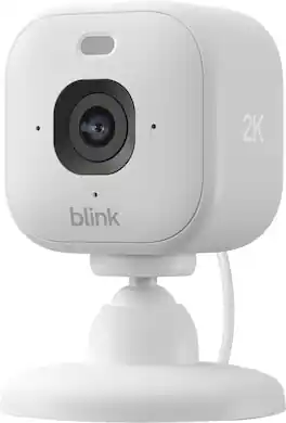 Blink - Mini 2K+ Compact plug-in security camera, 2K video resolution, color night vision, enhanced audio - 1 Cam - White