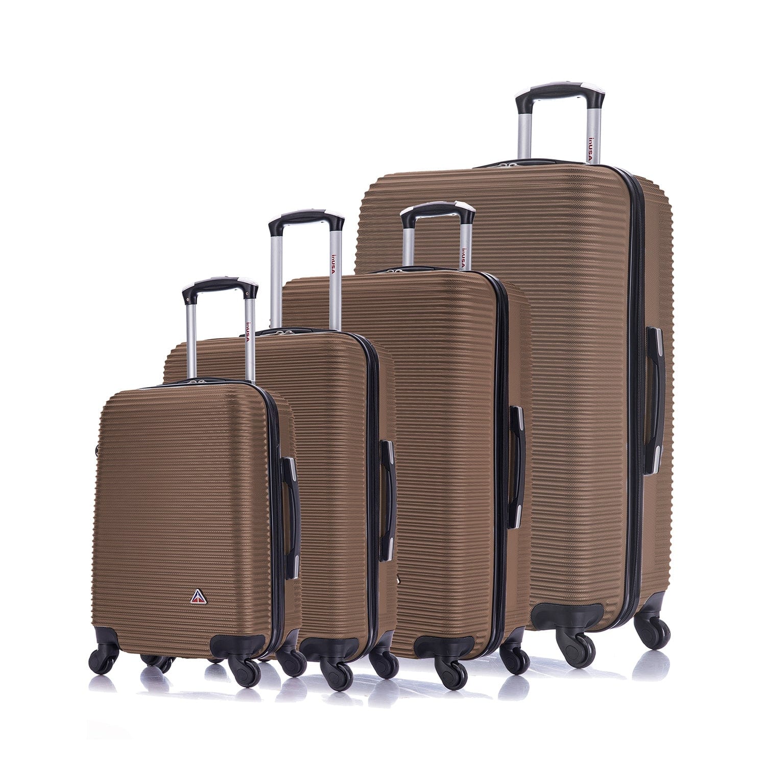 "InUSA - Royal lightweight hardside Spinner 4 Piece Luggage Set 20""/24""/28""/32"" - Brown" price history on PriceWatchPro