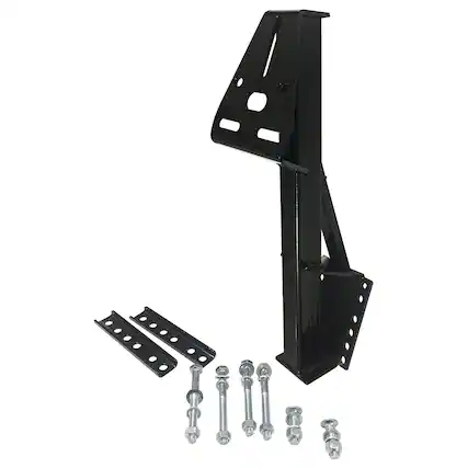 Front. Tow Tuff - Tow Tuff TTF-08HD Heavy Duty Steel Universal Spare Trailer Tire Carrier, Black - Black.
