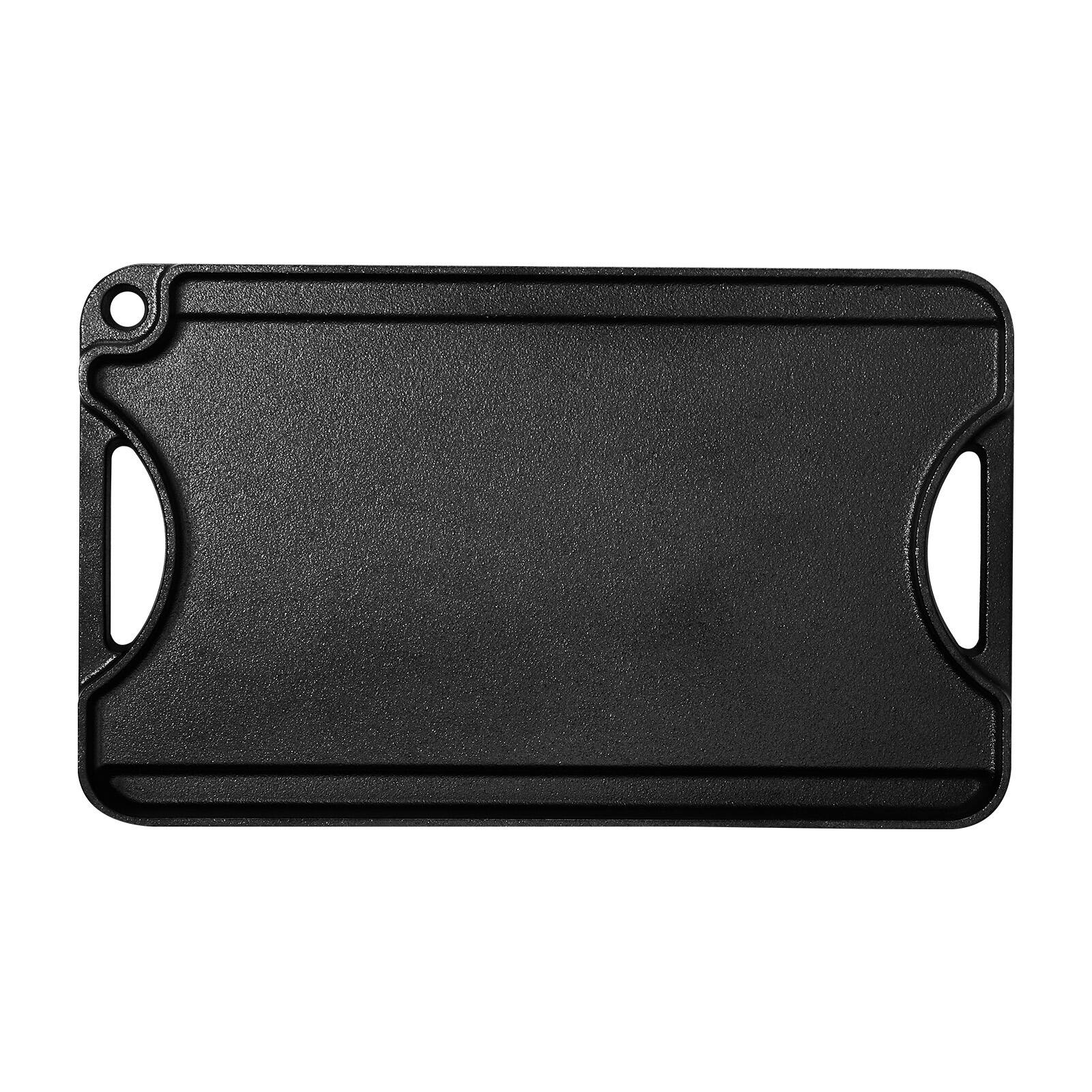 Alt View 5. VEVOR - Reversible Grill/Griddle, 14x8.5 inch Pre-Seasoned Cast Iron Griddle, Portable Rectangular Pan with Handle - Black.