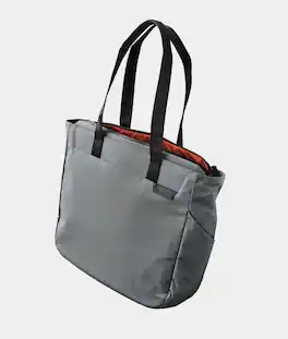 ALPAKA - Metro Tote Laptop Tote Bag for Work, Work Tote Fits 16" MacBook Pro, Side Bottle Pocket, Weather-Resistant, Key Tether - Grey Axoflux 210D