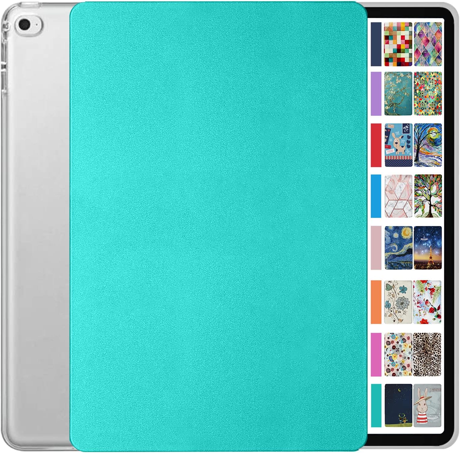 Front. DuraSafe Cases - iPad Air 3 10.5" 2019 & iPad Pro 10.5" 2017 Smart Folio Cover with Lightweight Hard Back A1701 A1709 A1852 A2152 A2123 - Green.