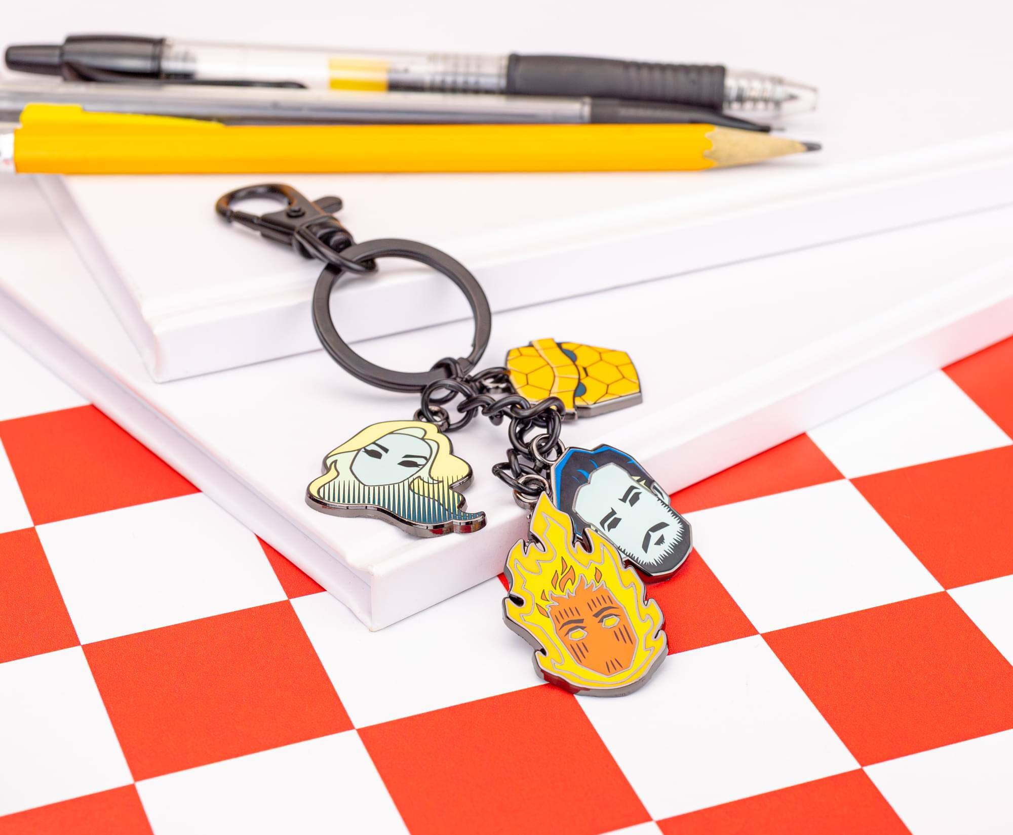 Alt View 3. SalesOne LLC - Marvel Studios The Fantastic Four: First Steps Character Charms Keychain - Multi-Colored.