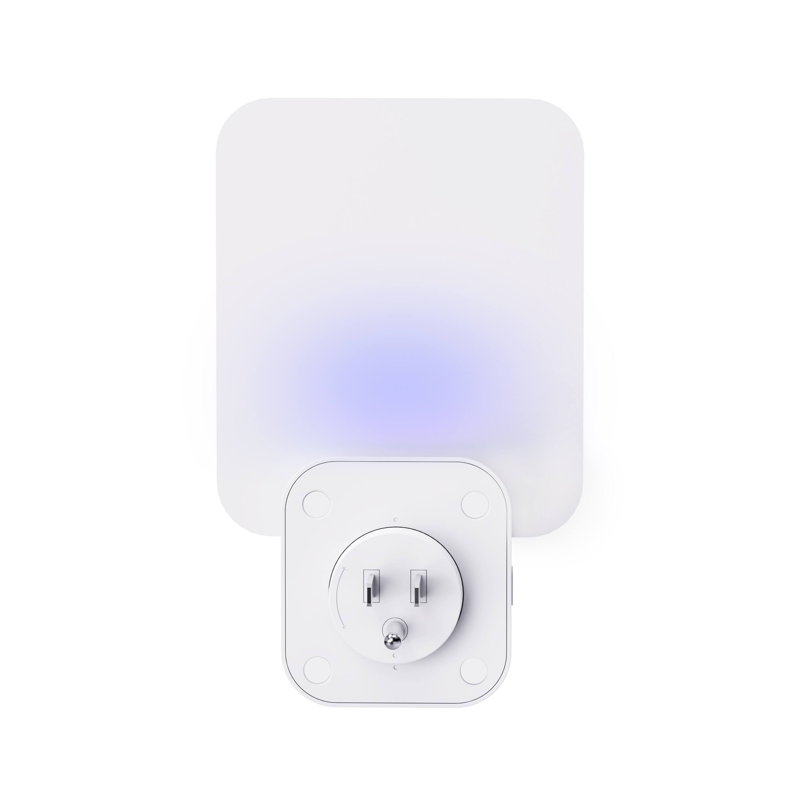 Alt View 2. Flowtron - Plug-In Indoor Bug Zapper Lamp with LED Light, Adhesive Boards & Rotating Plug - White.