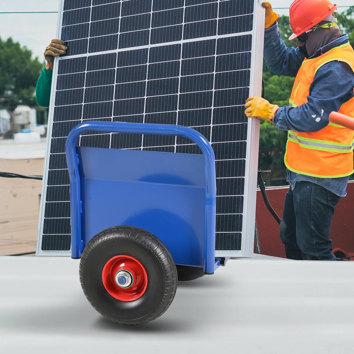 Ropilly 1000 lb Panel Dolly with Solid Rubber Tires, Heavy Duty Drywall ...