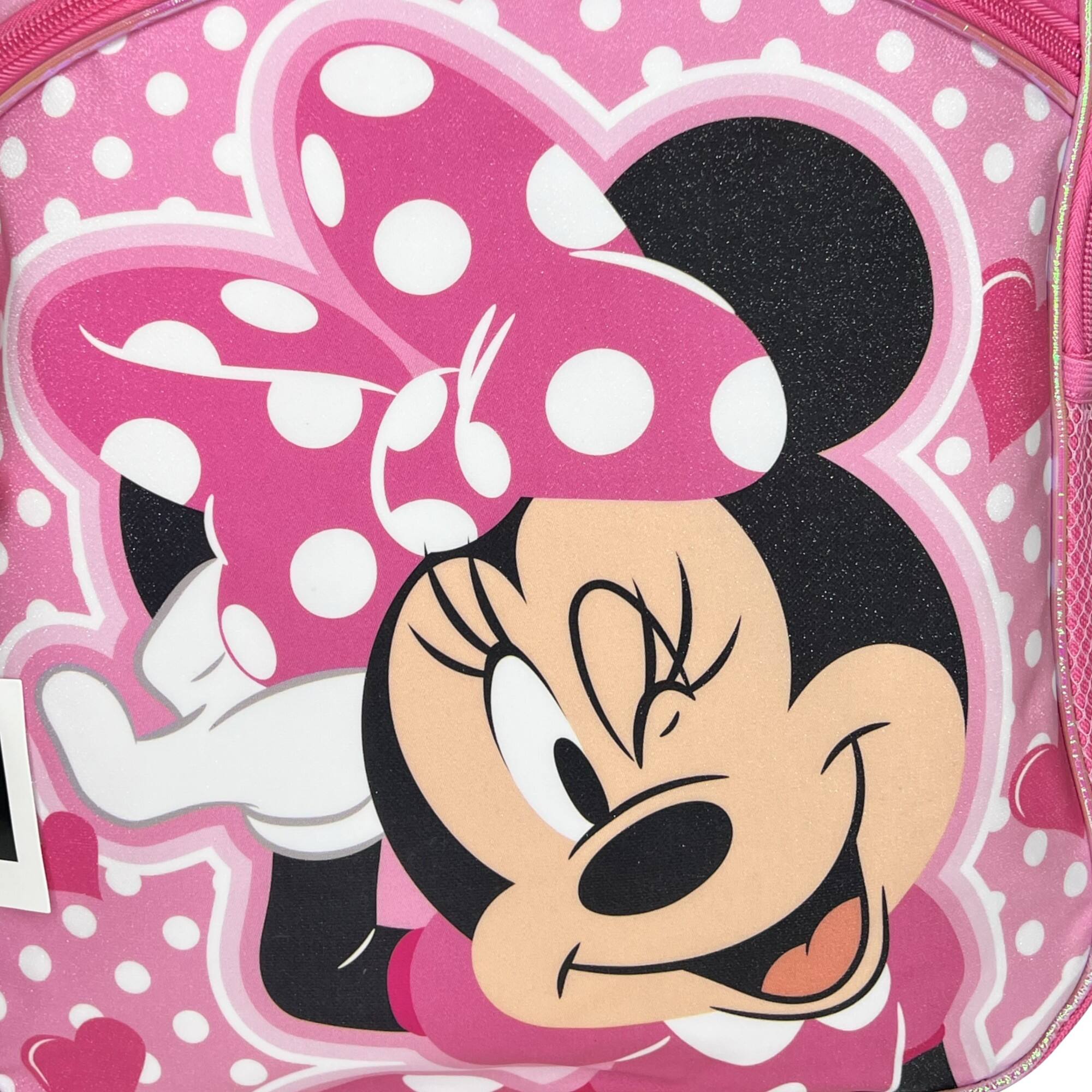 Alt View 4. UPD - Disney Minnie 16" Pink School Backpack with Front and Side Pockets - Multicolored.