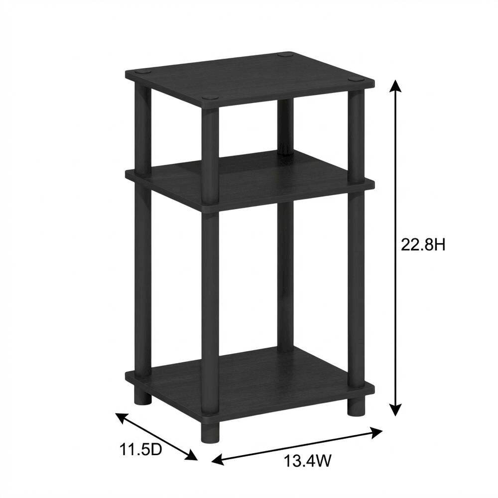 FurniFact - 3-Tier End Table with Modern Nightstand Design - Dark Americano price history on PriceWatchPro