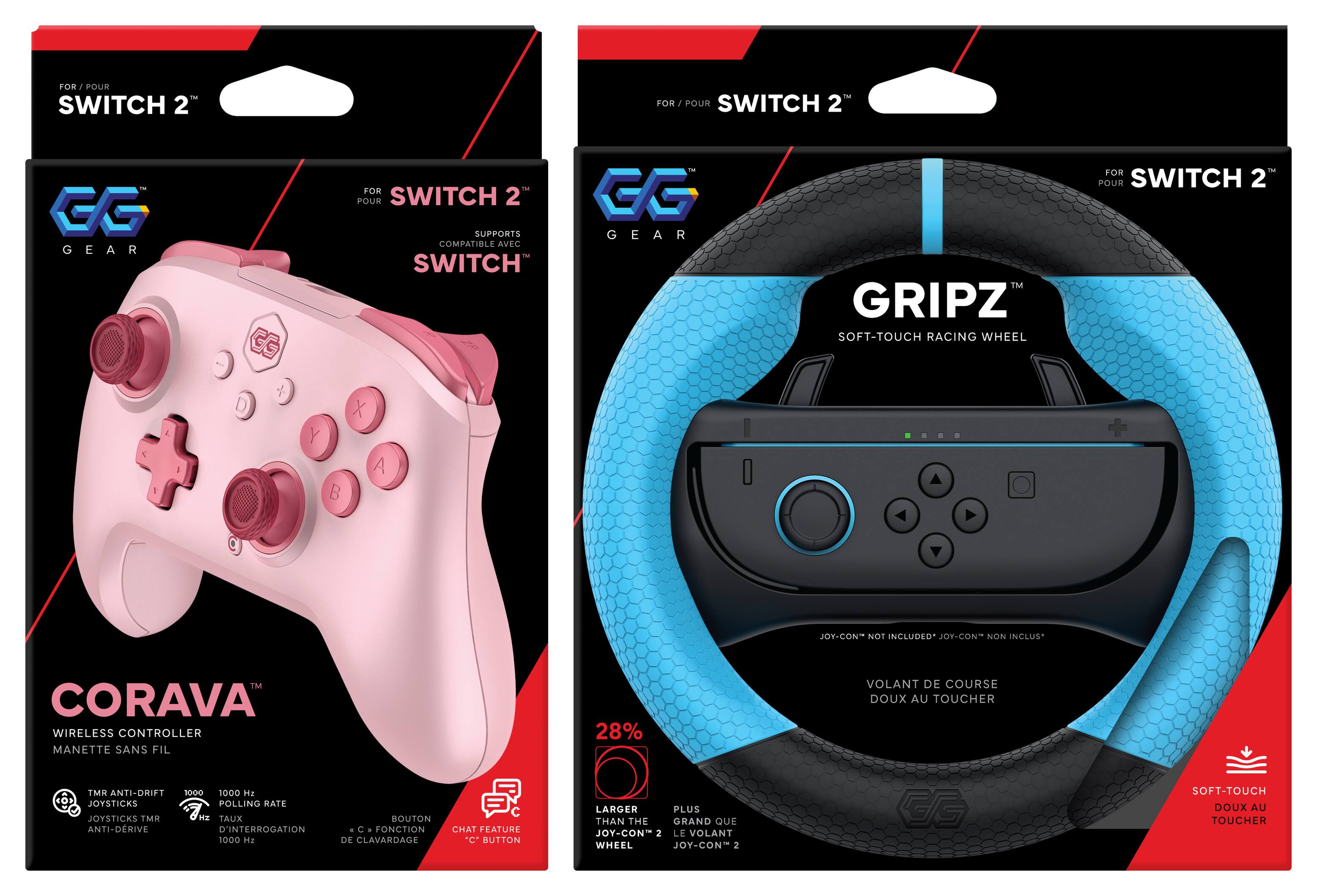 GG Gear GRIPZ Racing Wheel + Corava Wireless Controller Bundle for ...