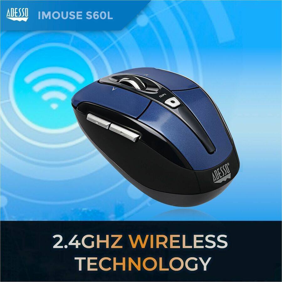 ADESSO  
IMOUSE S60L  

2.4GHZ WIRELESS TECHNOLOGY