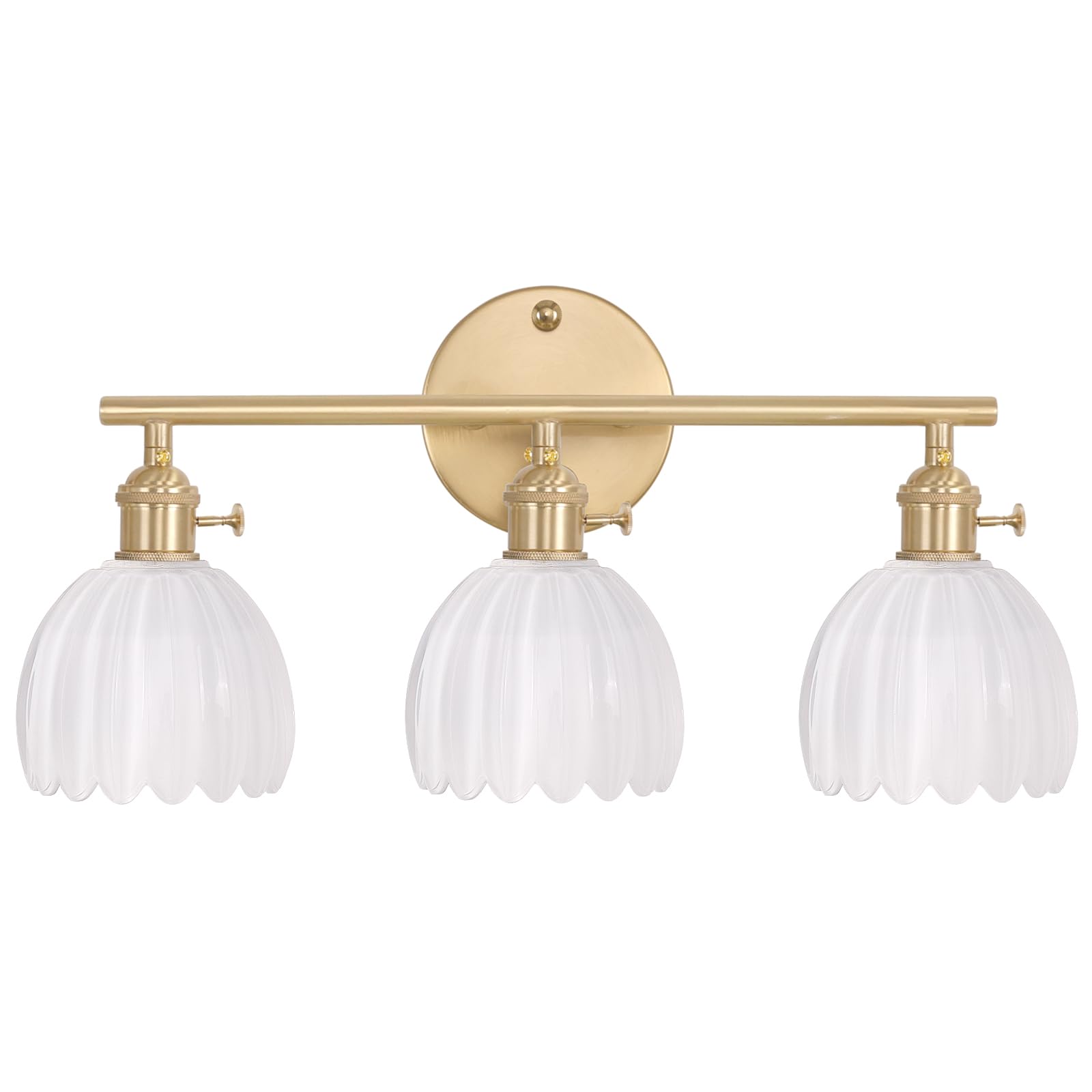 3 Heads-Golden Base-Tulip White-Hardwired