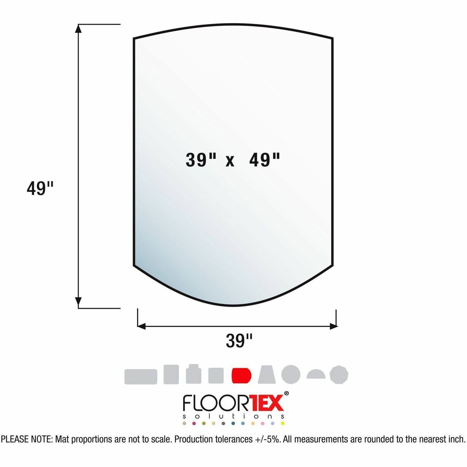 Alt View 22. Floortex - Ultimat Polycarbonate Contoured Chair Mat for Carpets up to 1/2'' - 39 x 49'' - Clear.