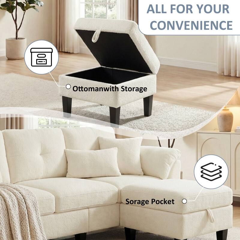 ALL FOR YOUR CONVENIENCE

- Ottoman with Storage
- Storage Pocket