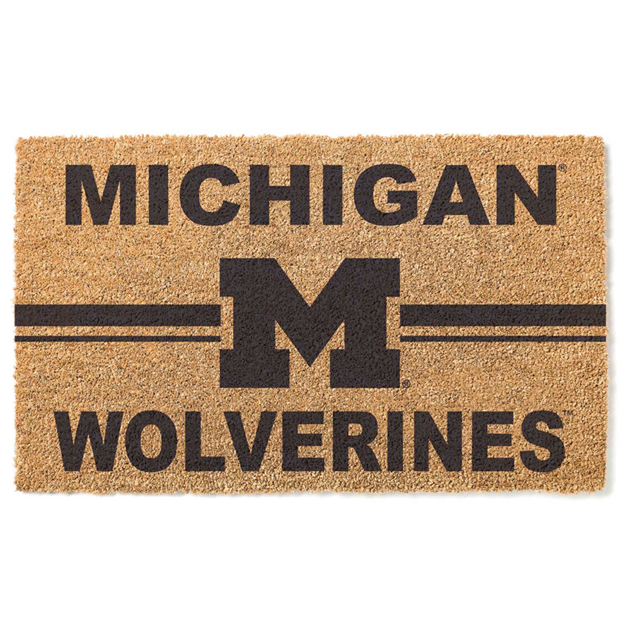 Jardine - Michigan Wolverines 18" x 30" Team Logo Doormat - Brown