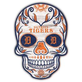 Fan Creations - Detroit Tigers 12'' Sugar Skull Sign - Multicolor