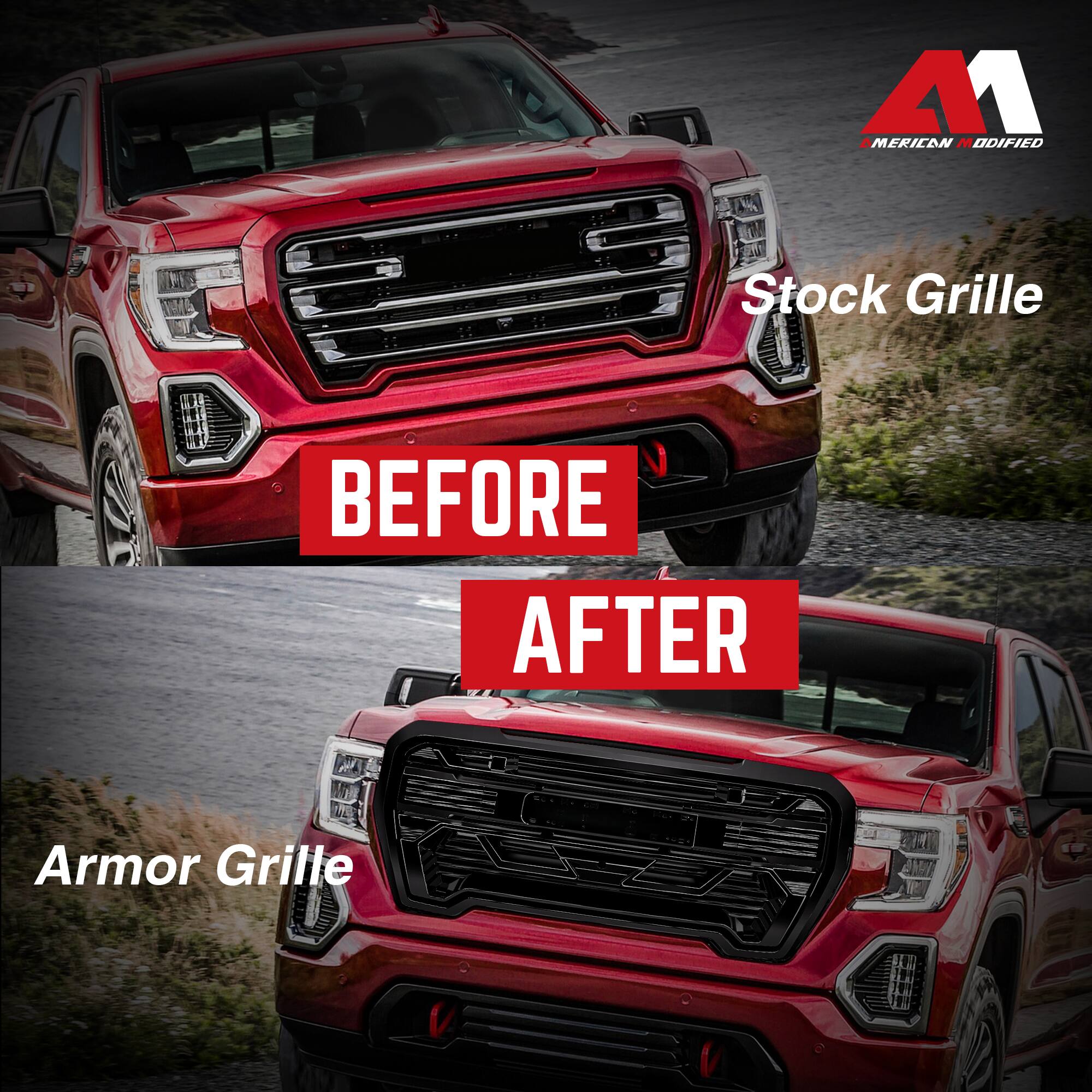 **Before**

Stock Grille

**After**

Armor Grille

American Modified