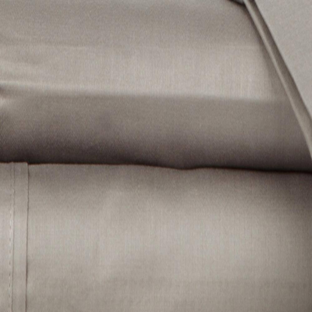 Alt View 2. Castle Hill London - Castle Hill London 310 Thread Count Cotton Sateen Sheet Set Deep Pocket - Queen, Gray - Gray.