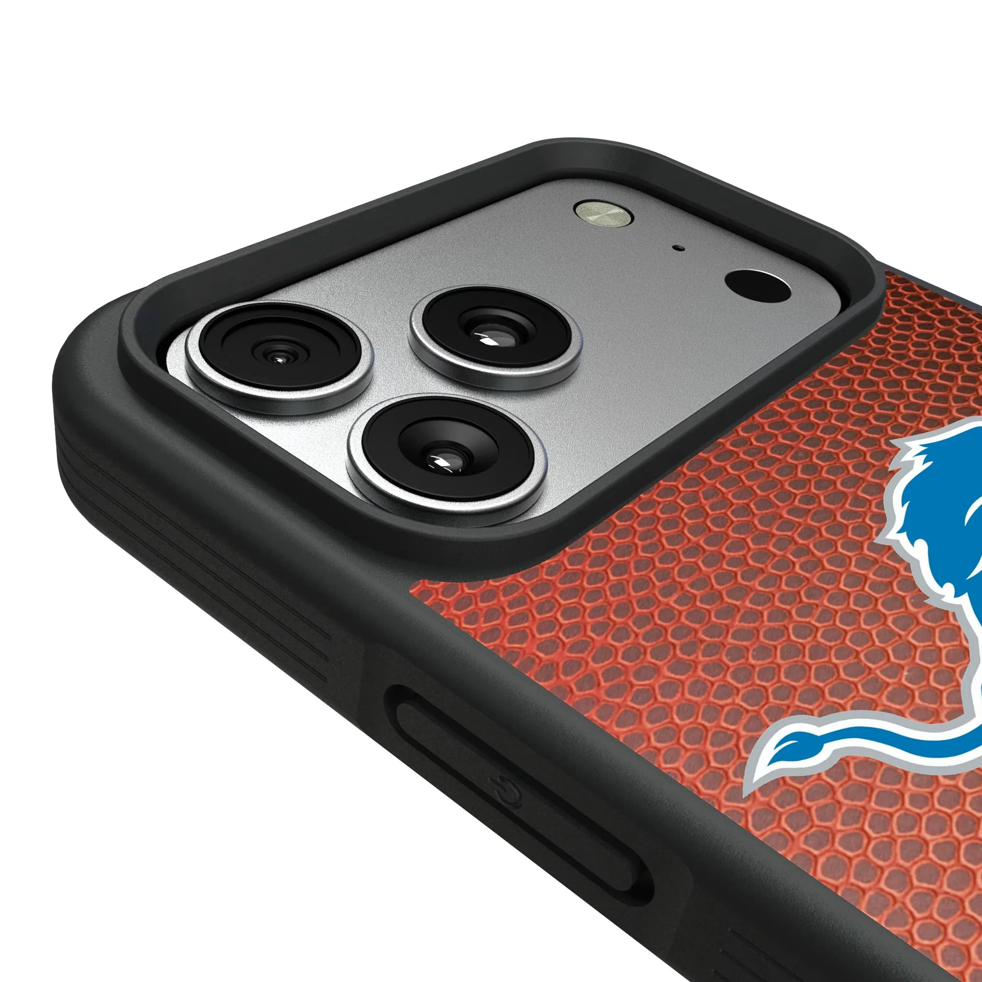 Alt View 2. Keyscaper - Detroit Lions Bump Case with 8.2ft Drop Protection - 15 Pro - Multicolor.