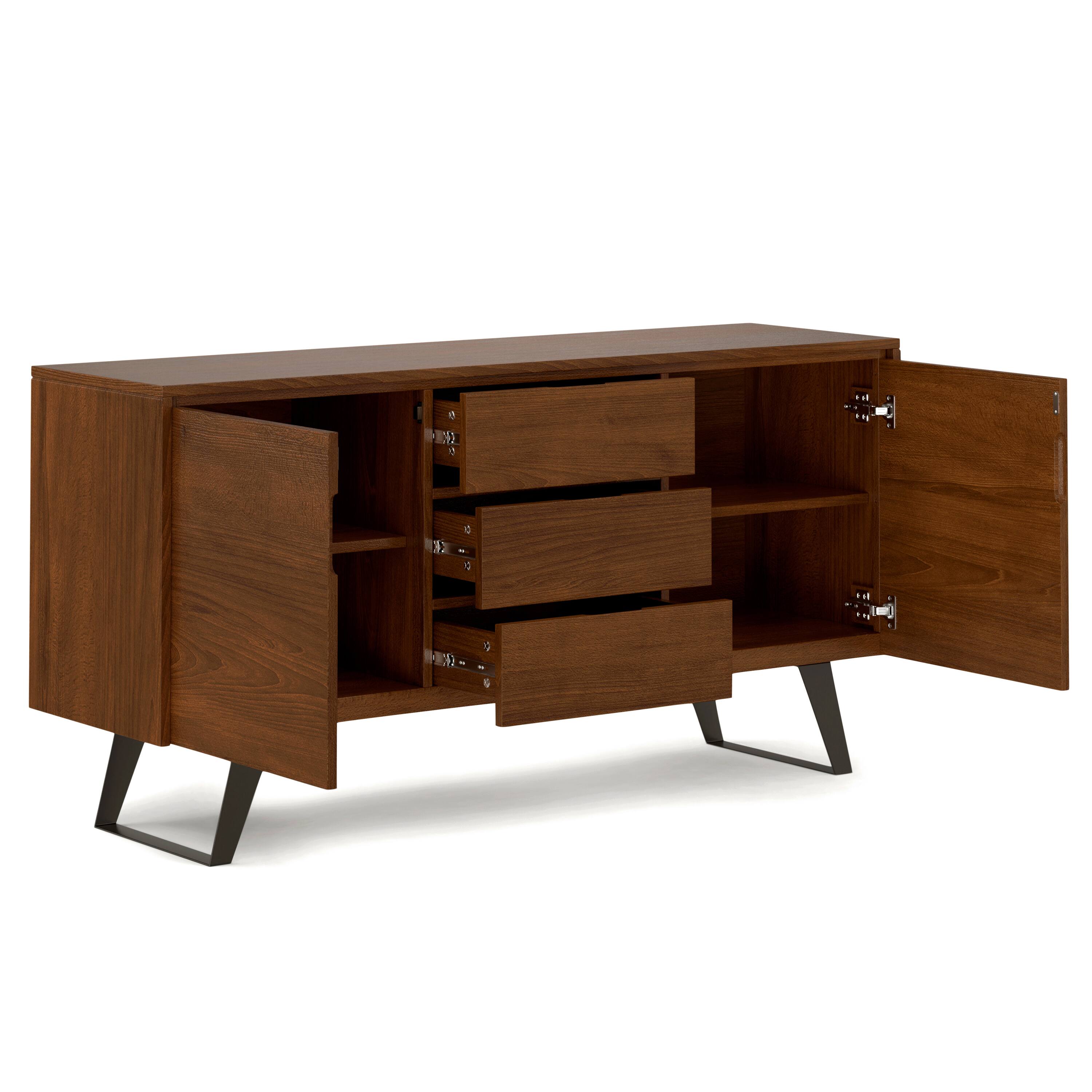 Alt View 11. Simpli Home - Lowry Sideboard Buffet - Walnut Veneer.