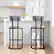 Alt View 7. GARVEE - Bar Stools Set of 2, Counter Height Bar Stools, Curved Back with Metal Frame Island Chairs(Gray) - gray.