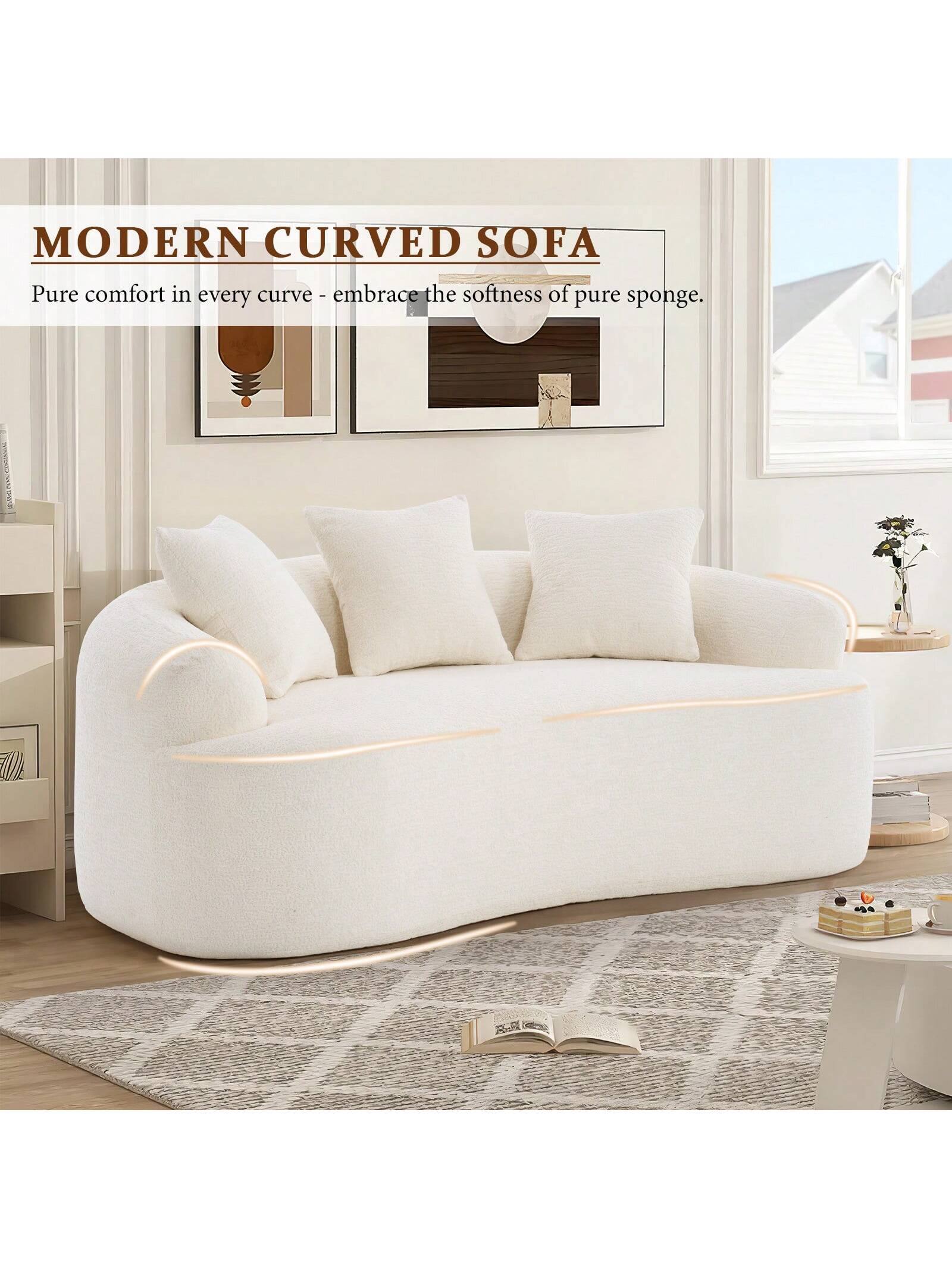 MODERN CURVED SOFA  
Pure comfort in every curve - embrace the softness of pure sponge.