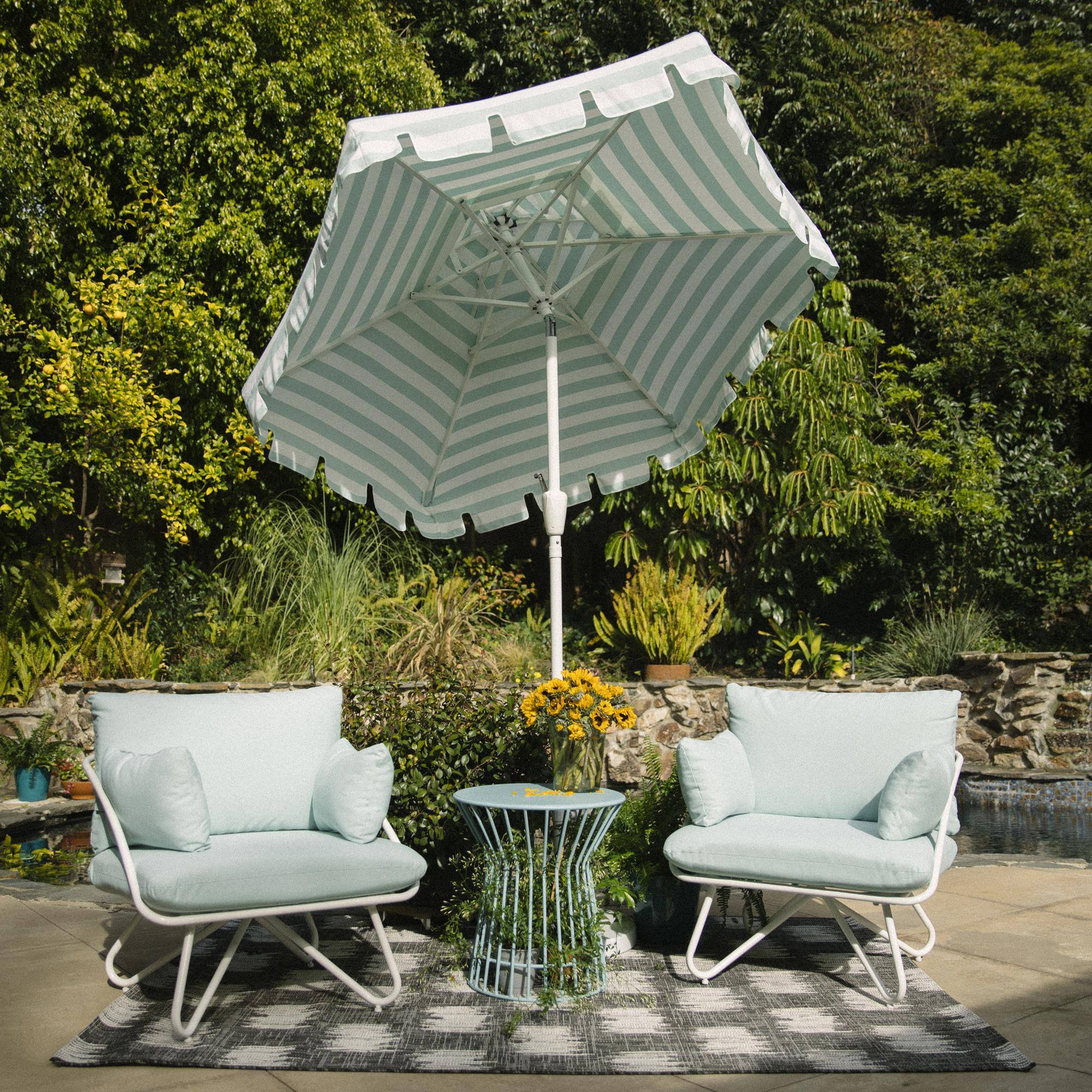 Front. APRILSOUL - Outdoor Lounge Chairs - Aqua.