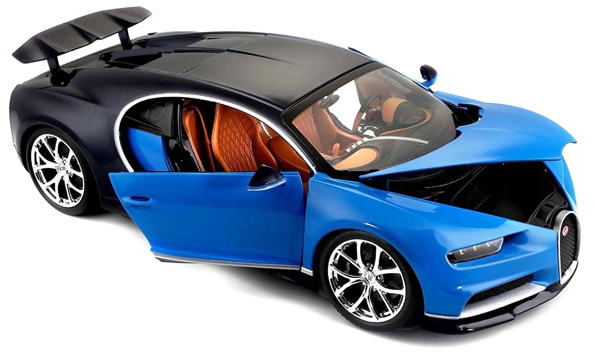 Alt View 1. Bburago - 2016 Bugatti Chiron Blue 1/18 Diecast Model Car by Bburago.