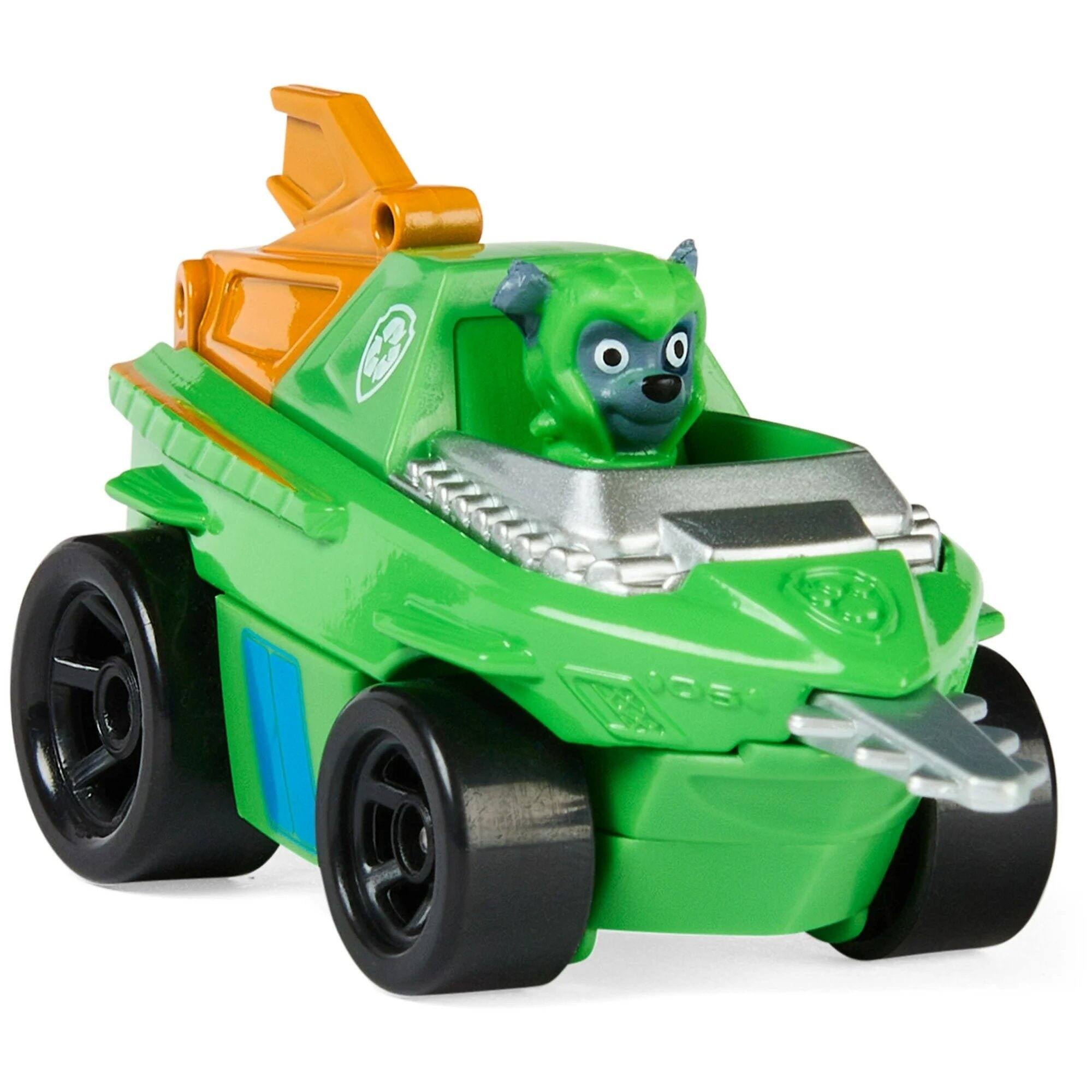 Angle. Paw Patrol - PAW Patrol True Metal Aqua Pups Rocky 1:55 Die-Cast Rescue Vehicle with Working Wheels - Green.