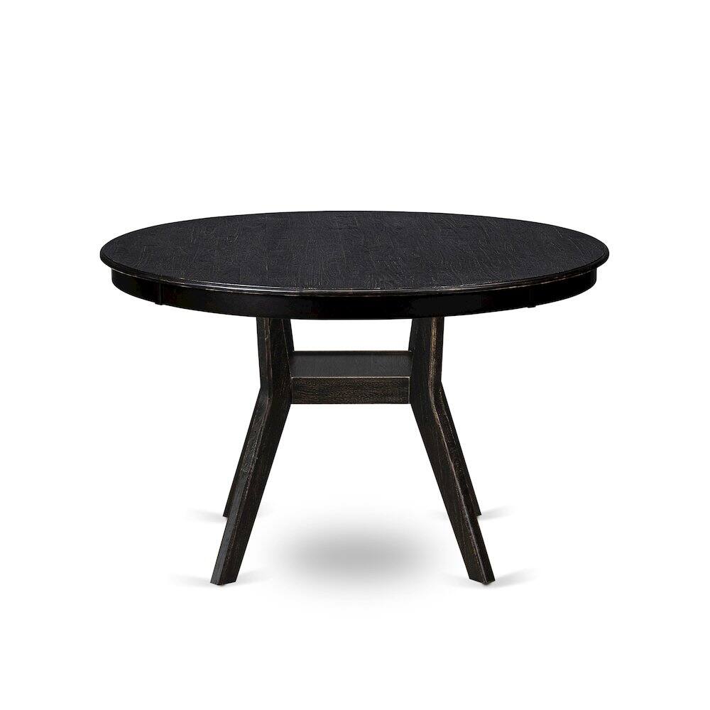 Alt View 2. East West Furniture - Mid-Century Kitchen Table - Black.