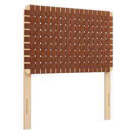 Sparta Weave Vegan Leather Twin Headboard by Modway - Brown