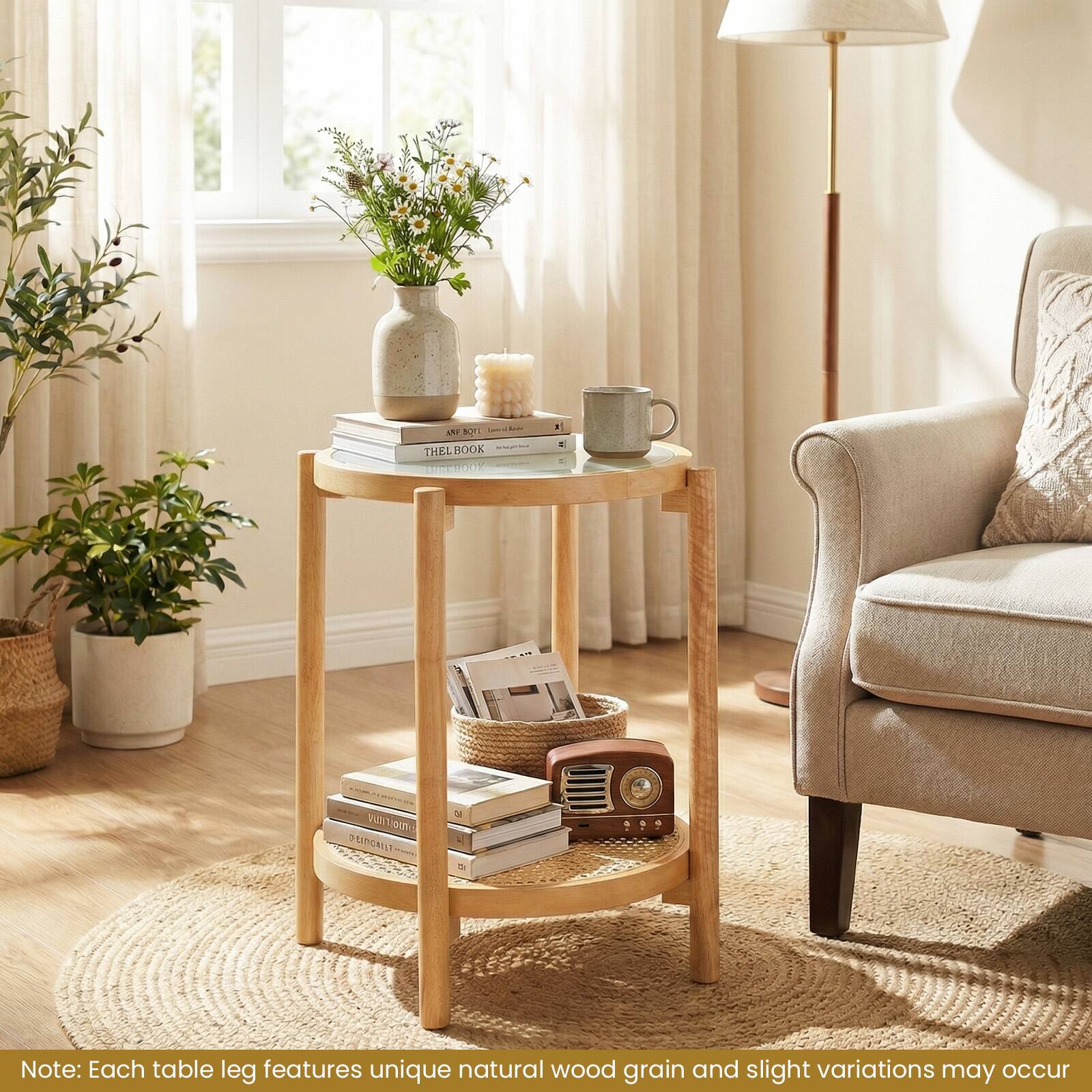 INF BOTI THEL L BOOK EHP1OOT 2E A a E PU DEIPICAALY

Note: Each table leg features unique natural wood grain and slight variations may occur