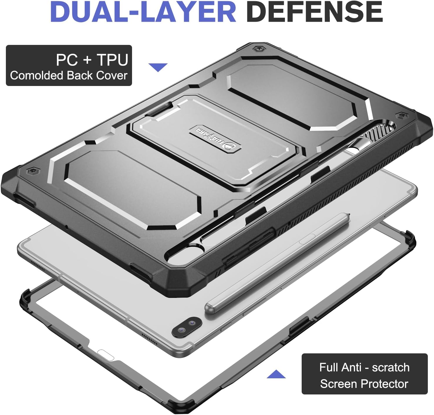 DUAL-LAYER DEFENSE

PC + TPU Comolded Back Cover

Full Anti-scratch Screen Protector