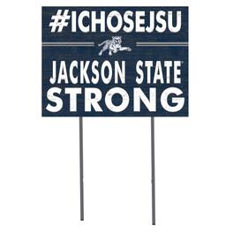 Jardine - Jackson State Tigers 18'' x 24'' I Chose Lawn Sign - Navy
