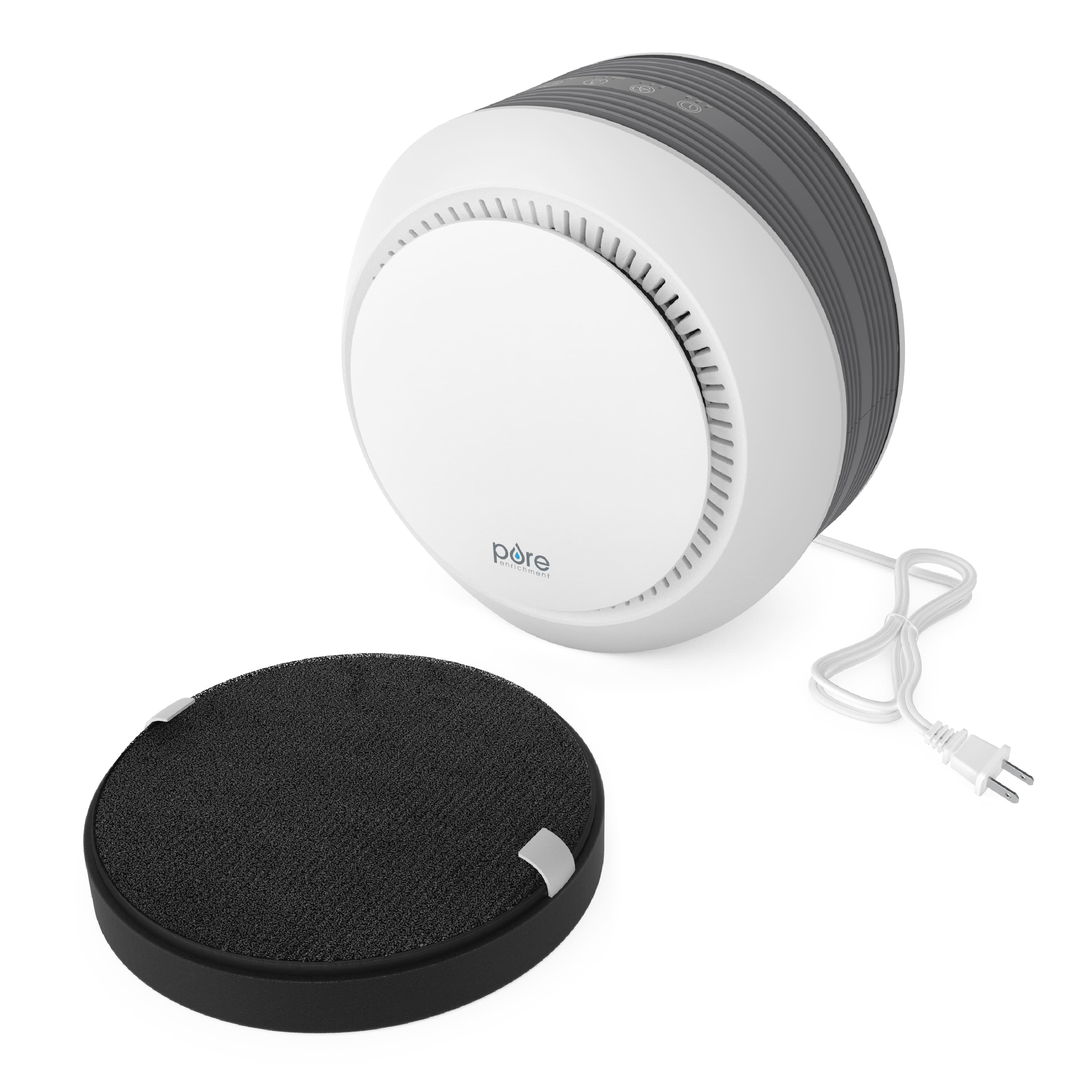 Alt View 16. Pure Enrichment - PureZone Halo 100 Sq. Ft 2-in-1 Air Purifier - White.