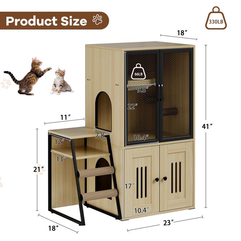 Product Size

- 330LB
- 66LB
- 41" (Height)
- 23" (Width)
- 18" (Depth)
- 21" (Front Width)
- 17" (Front Depth)
- 10.4" (Cabinet Height)
- 10.4" (Cabinet Depth)
- 22" (Main Section Height)
- 9.8" (Main Section Depth)
- 11" (Top Section Height)
- 7.8" (Top Section Depth)
- 12" (Step Width)
- 13" (Step Depth)