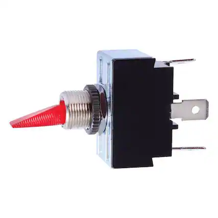 Front. Jandorf - Jandorf 21 amps Single Pole Toggle Automotive/Marine Switch Red/Silver 1 pk - Red/Silver.