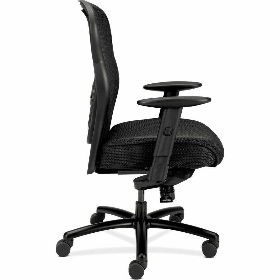 Left. HON - HON Wave Big and Tall Chair - Mesh Seat Material - Mesh Back Material - Black - Fabric - 1 Each - Black.