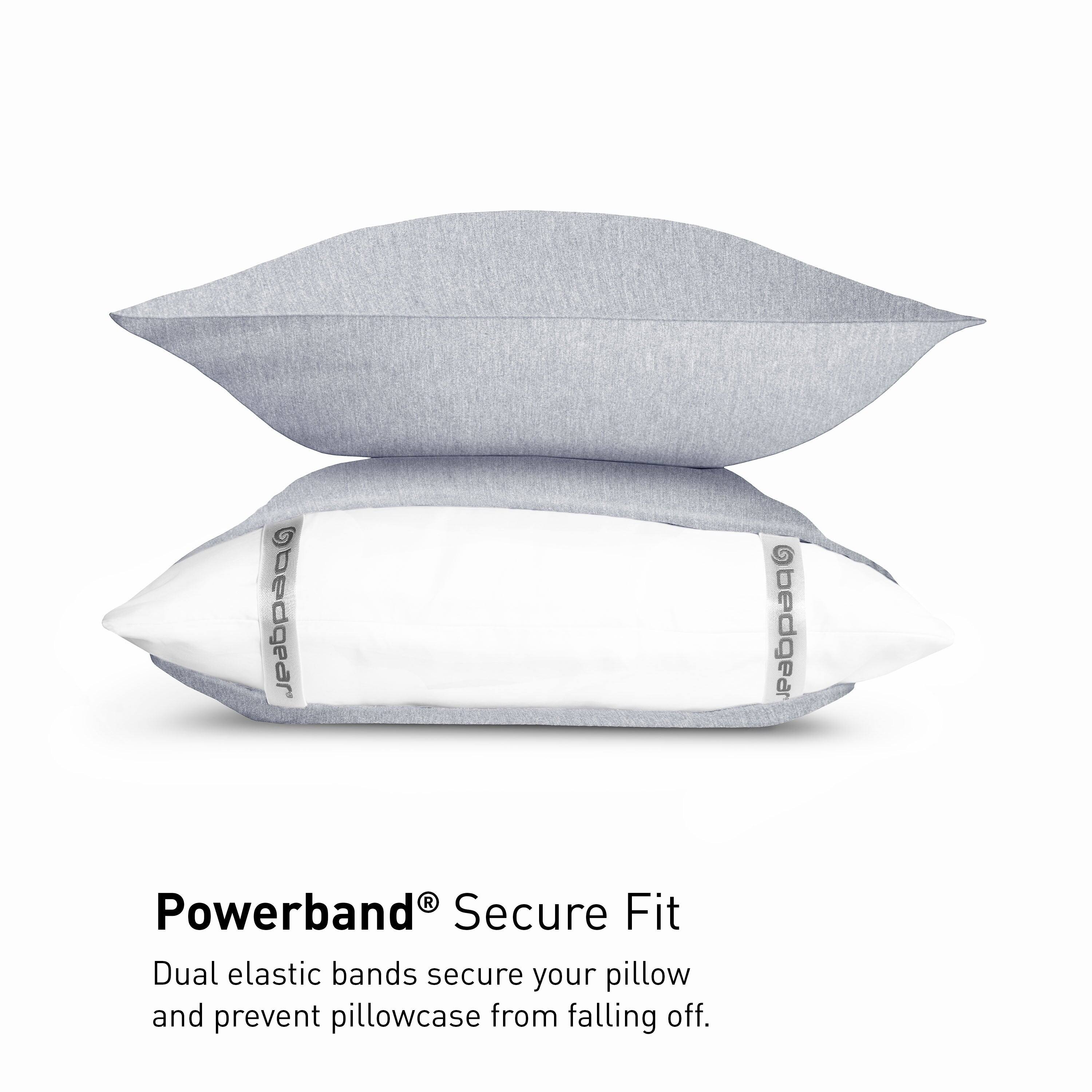 bedgear R Powerband Secure Fit Dual elastic bands secure your pillow and prevent pillowcase from falling off.
