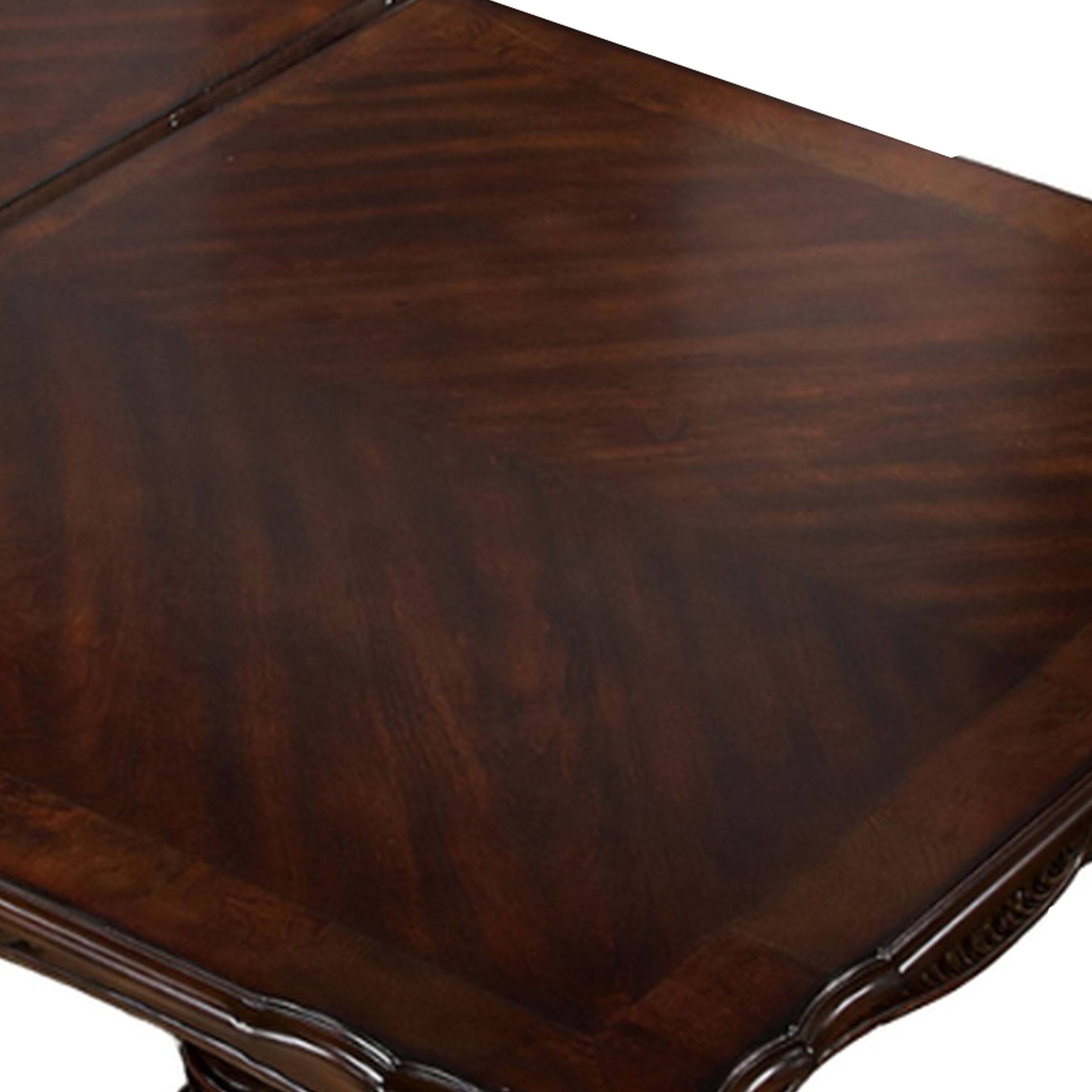 Alt View 3. Manhattan Lane - Zenie Dining Table, Extension Leaf, 77-95 Inch, Cherry Brown Solid Wood - Cherry Brown.