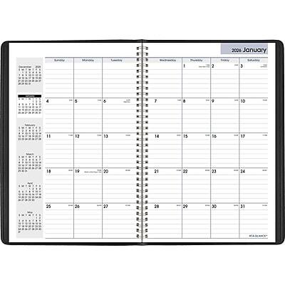 Sure, here is the corrected and grouped text from the image:

**2026 January**

**Sunday** | **Monday** | **Tuesday** | **Wednesday** | **Thursday** | **Friday** | **Saturday**

4 | 5 | 6 | 7 | 8 | 9 | 10

11 | 12 | 13 | 14 | 15 | 16 | 17

18 | 19 | 20 | 21 | 22 | 23 | 24

25 | 26 | 27 | 28 | 29 | 30 | 31

**Top Left Corner:**
- 2026
- January

**Bottom Right Corner:**
- MARBACH

**Additional Notes:**
- The days of the week are labeled at the top of the calendar.
- The calendar is divided into two pages, with the left page showing the first half of the month and the right page showing the second half.
- There are small boxes for notes or reminders next to each date.