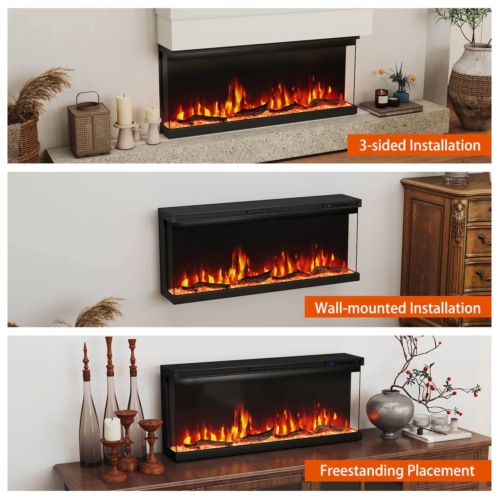 3-sided Installation  
Wall-mounted Installation  
Freestanding Placement