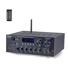 PYLE
PyleUSA.com
DIGITAL KARAOKE AMPLIFIER WITH BT/USB/SD/FM
POWER
ON/OFF
PDA69BU
FOLDER/TRACK
PUSH
MASTER VOL
TREBLE
+8
-8
BALANCE
+2
-2
HEADPHONE
DVD
AUX
CD
BT/FM
USB/SD
MIC1
MIC2
MIC VOL
DELAY
REVERB
BASS
PYLE
PyleUSA.com
DIGITAL KARAOKE AMPLIFIER WITH BT/USB/SD/FM
POWER
ON/OFF
PDA69BU
FOLDER/TRACK
PUSH
MASTER VOL
TREBLE
+8
-8
BALANCE
+2
-2
HEADPHONE
DVD
AUX
CD
BT/FM
USB/SD
MIC1
MIC2
MIC VOL
DELAY
REVERB
BASS