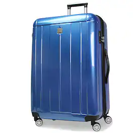 World Traveler - Contour 28-Inch Lightweight Polycarbonate Hardside Expandable Spinner Luggage with TSA Lock - Blue