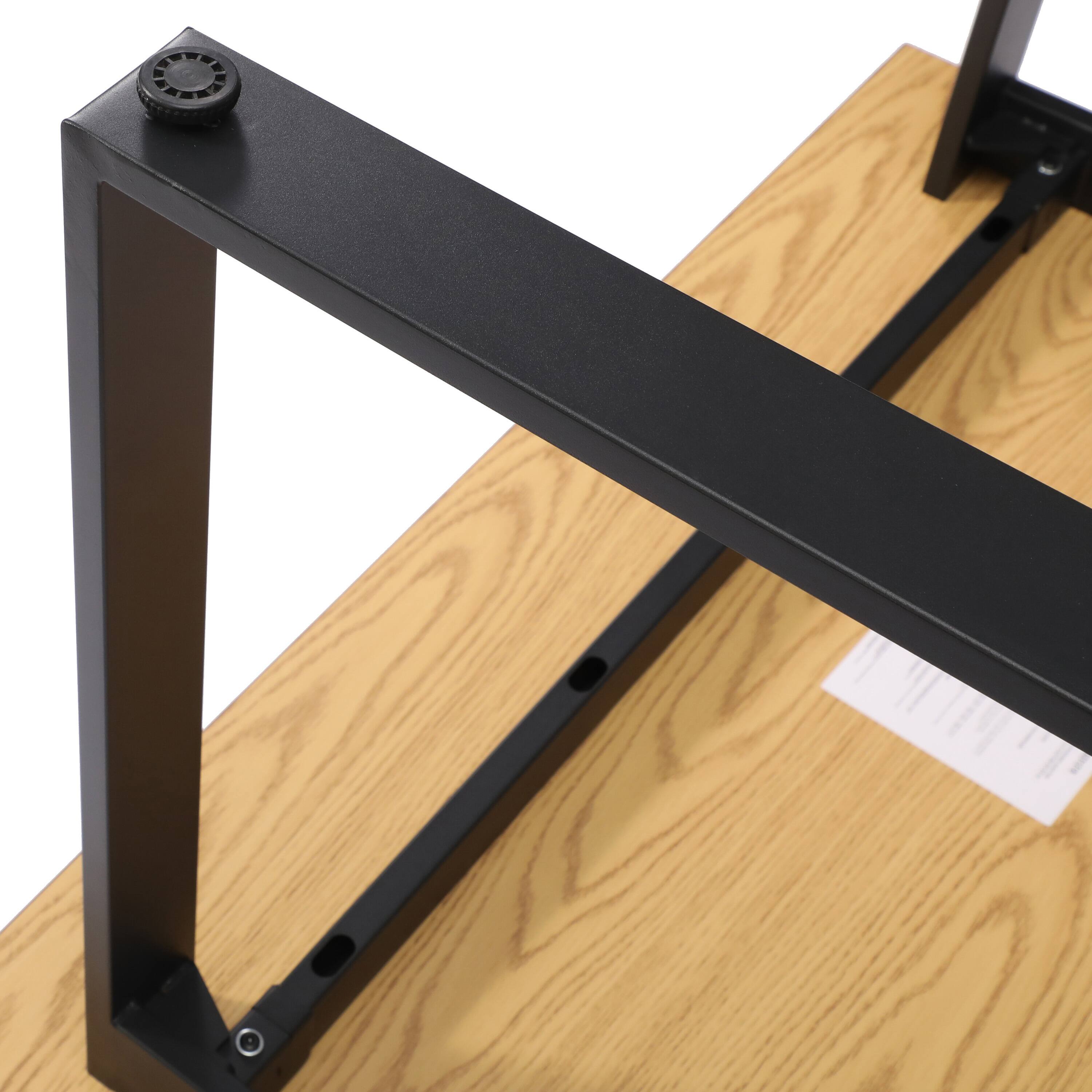 Alt View 8. Emma + Oliver - Remy 48x30 Dining or Gaming Table with Double Sided Laminate Table Top and Heavy Duty U-Frame Steel Base - Walnut.