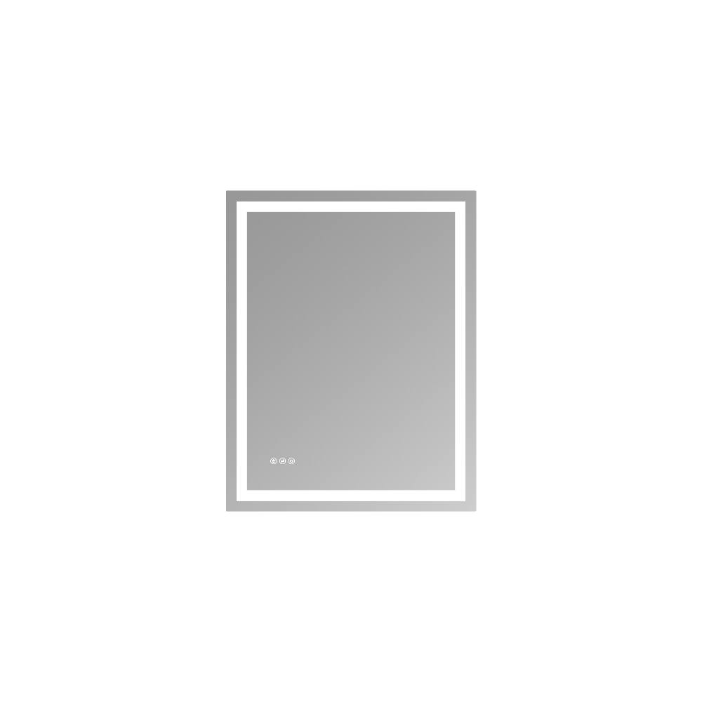 Front. Ropilly - Ropilly 28 x 36 LED Bathroom Mirror Front Lit and Backlit Rectangle Wall Mirror with Anti Fog and Dimmable Light.