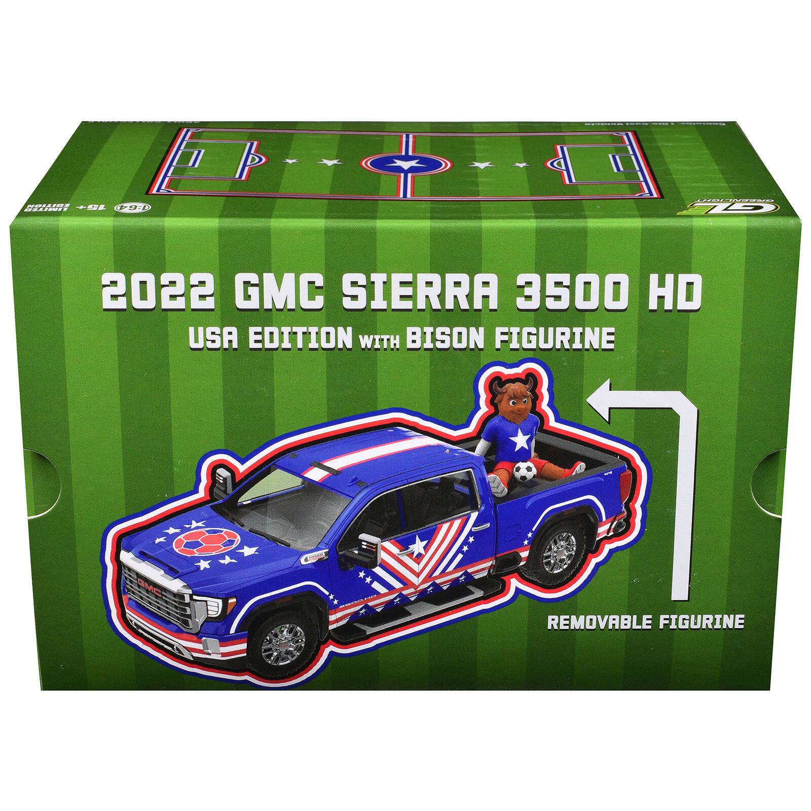 2022 GMC SIERRA 3500 HD USA EDITION WITH BISON FIGURINE REMOVABLE FIGURINE