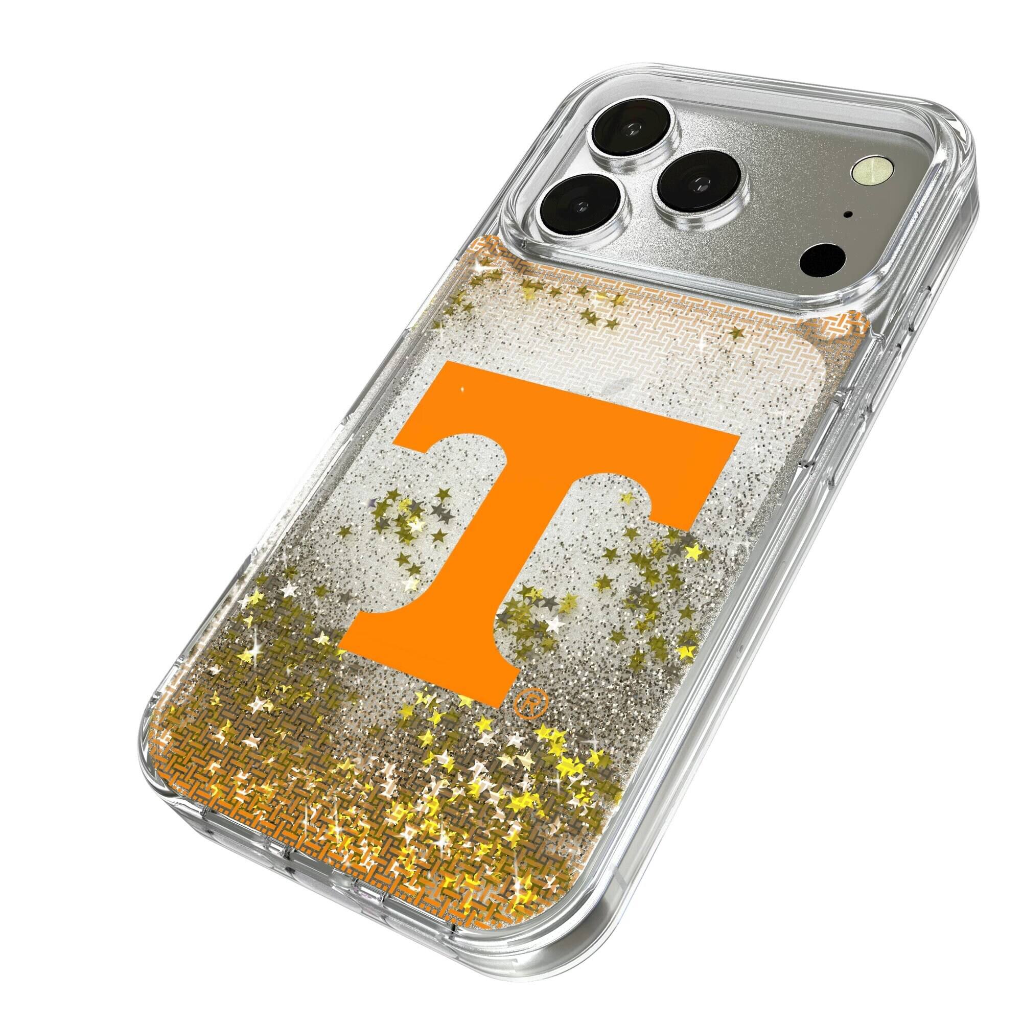 Alt View 1. Keyscaper - Tennessee Volunteers Linen Logo iPhone Glitter Case - 15 - Multicolor.