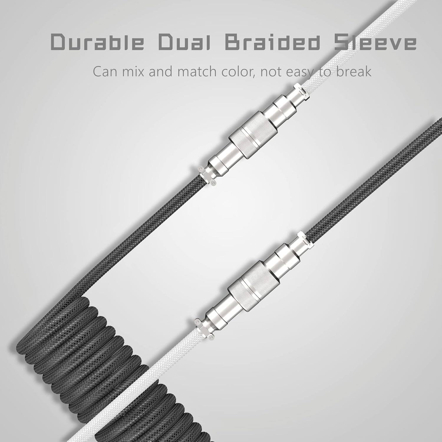 Durable Dual Braided Sleeve  
Can mix and match color, not easy to break