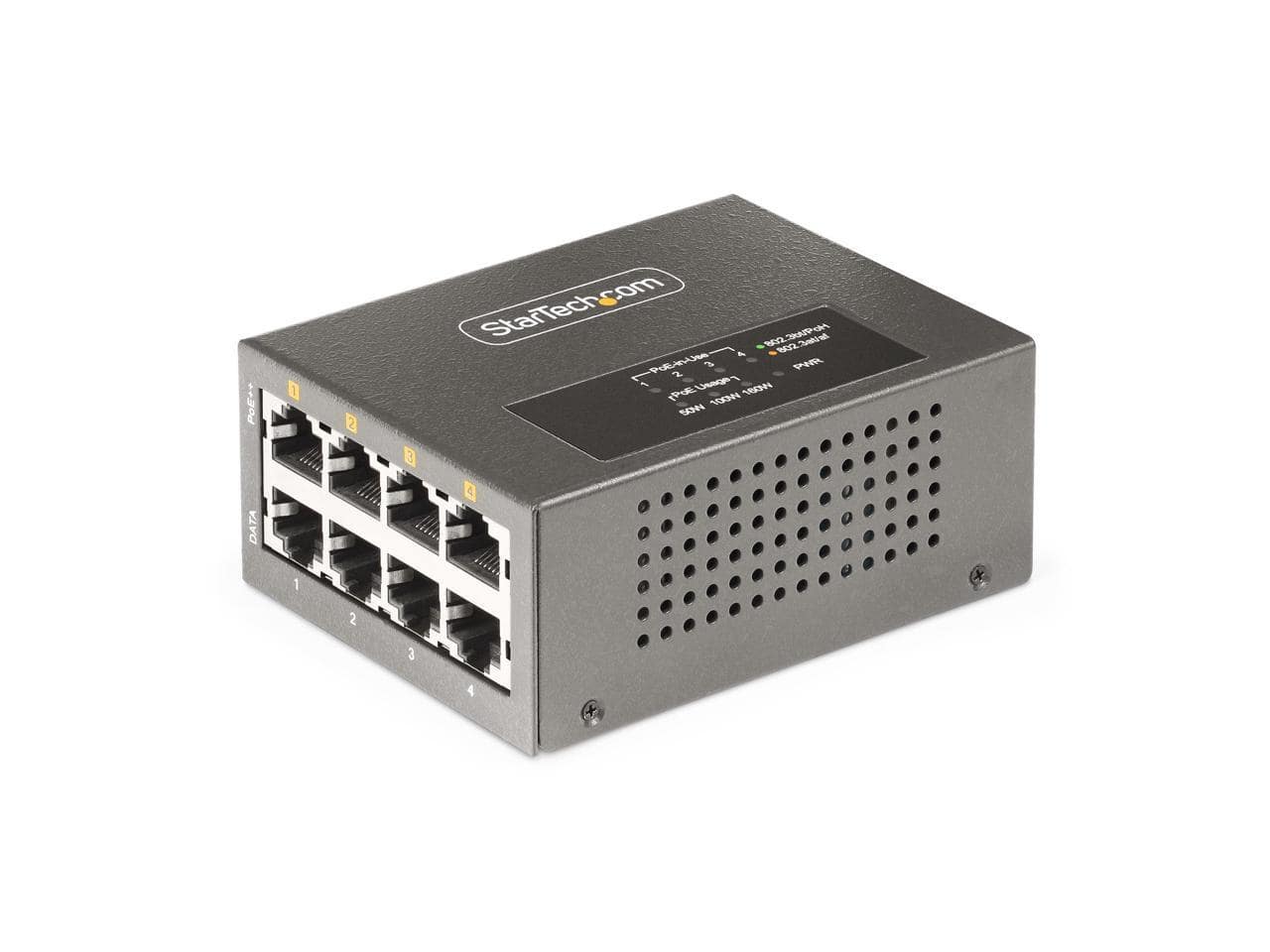 StarTech.com - 4-Port Multi-Gig PoE++ Injector, 5/2.5/1G, 160W